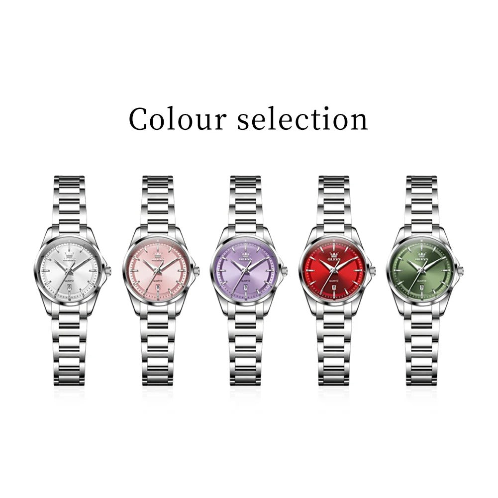 Elegante Damen Quarzarmbanduhr mit Datum & Leuchtzeigern – Wasserdichte Modern Armbanduhr no.3282 - PITANI