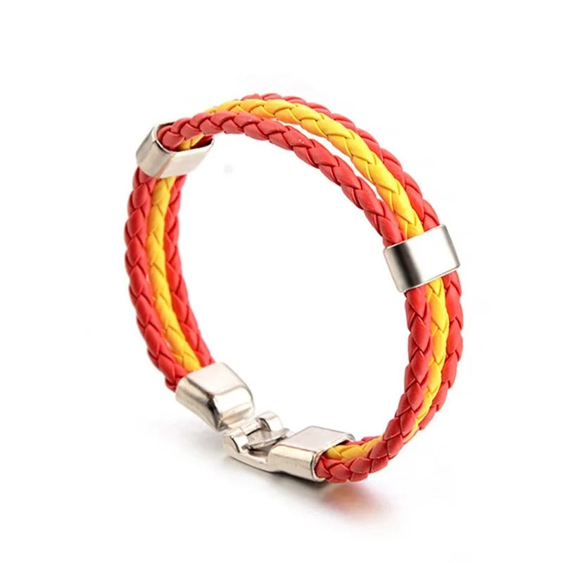 Länder Stoff Armband "Bracciale In Pelle A Strati no.508" - PITANI