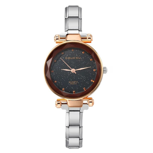 Edelstahl Armbanduhr mit Sternenhimmelmotiv "Cielo Stellato Alla Moda Rotondo no.3181" - PITANI