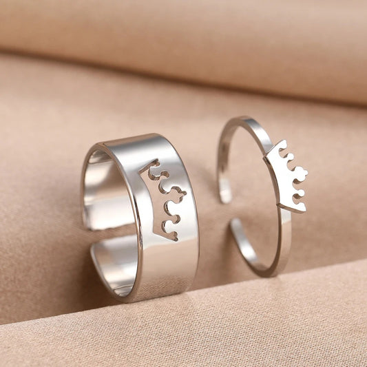 Größenverstellbares Kronen Ring-Set "Belle Moda Regolabile no.929" - PITANI