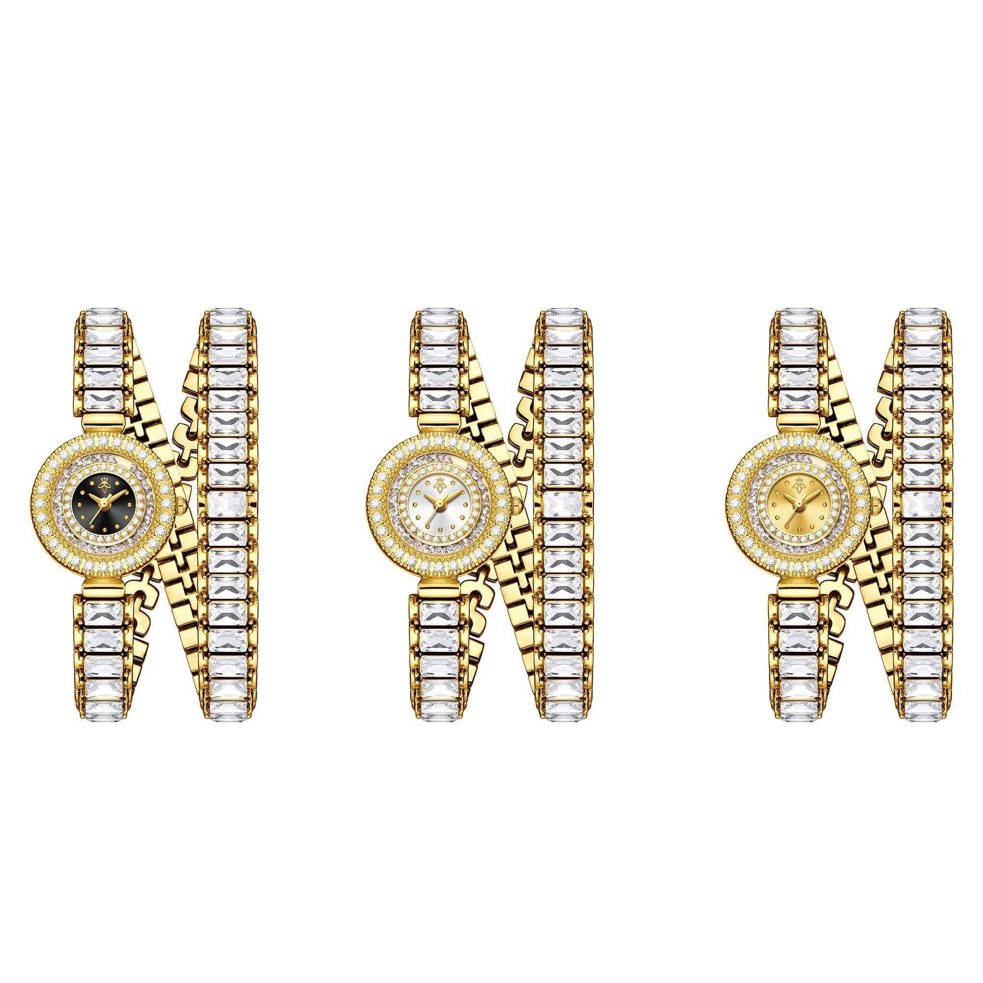 Funkelnde Glitzer Edelstahl Armbanduhr "Quarzo Scintillante Da Donna no.3082" - PITANI