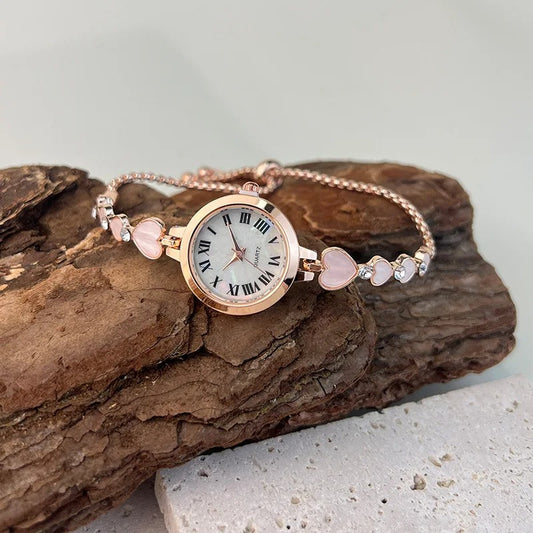 Edelstahl Armbanduhr mit Herzform Armband "Orologi al quarzo con scala numerica no.3167" - PITANI