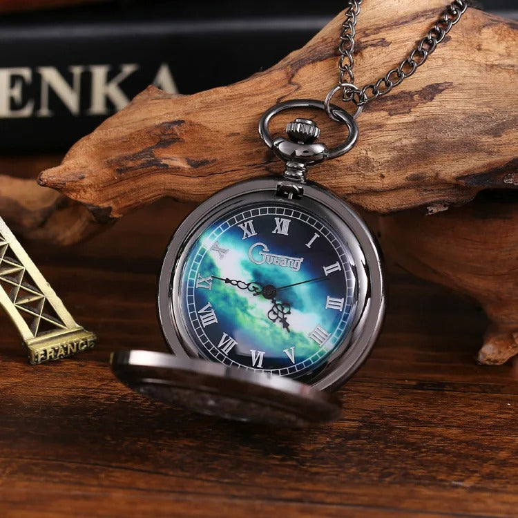 Künstlerische Farbenoptik Taschenuhr „Regalo creativo Blu stellato no.622" - PITANI