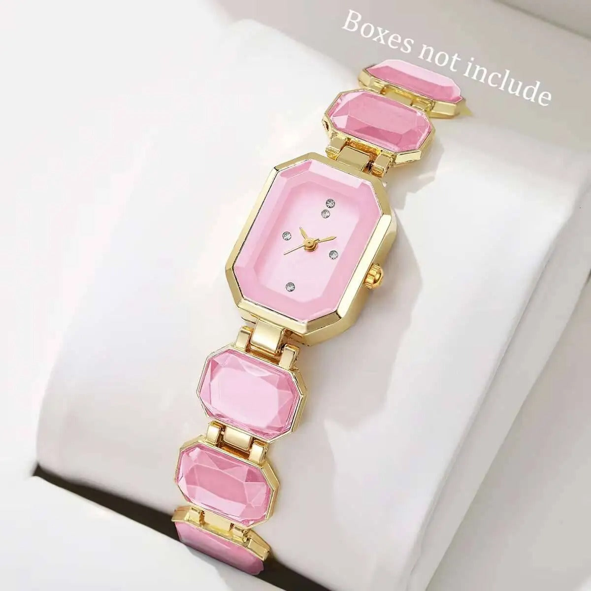 Edelstahl Armbanduhr mit smaragdähnlichen Gliedern "Orologi Da Donna Eleganti no.3152" - PITANI