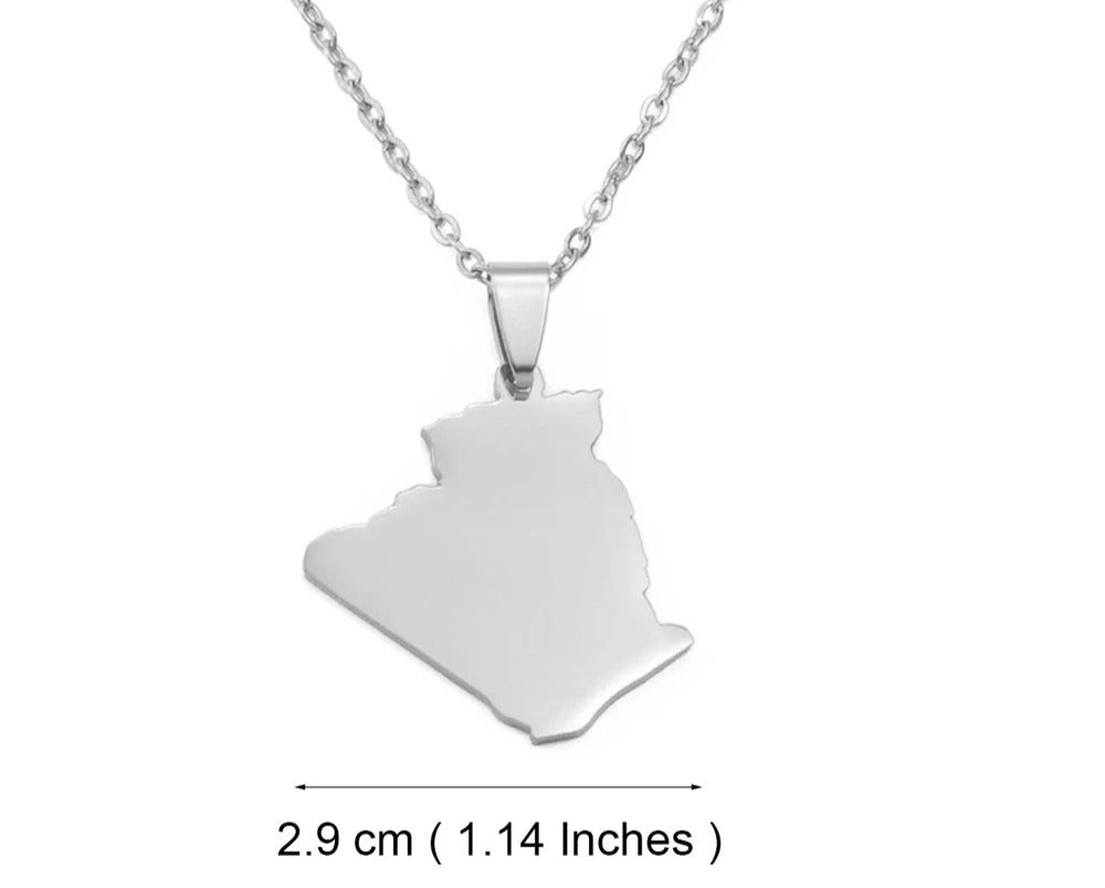 Algerien Edelstahl Länder Halskette "Gioielli Etnici no.594"