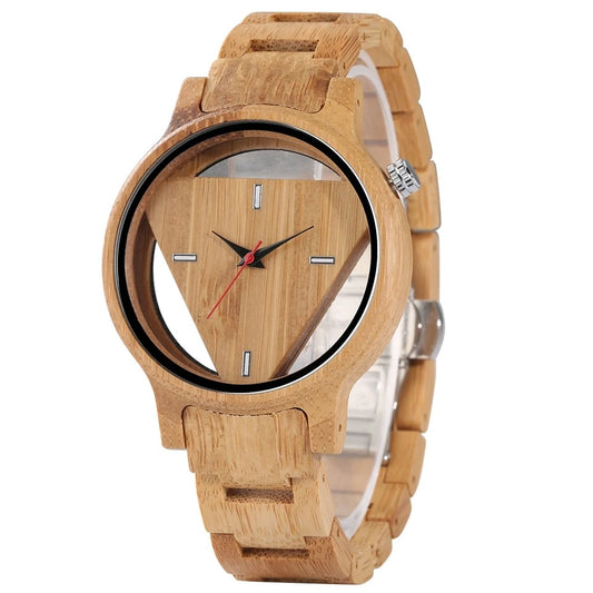 Geometrische Holz Armbanduhr "Superbo Triangolo Invertito no.792" - PITANI