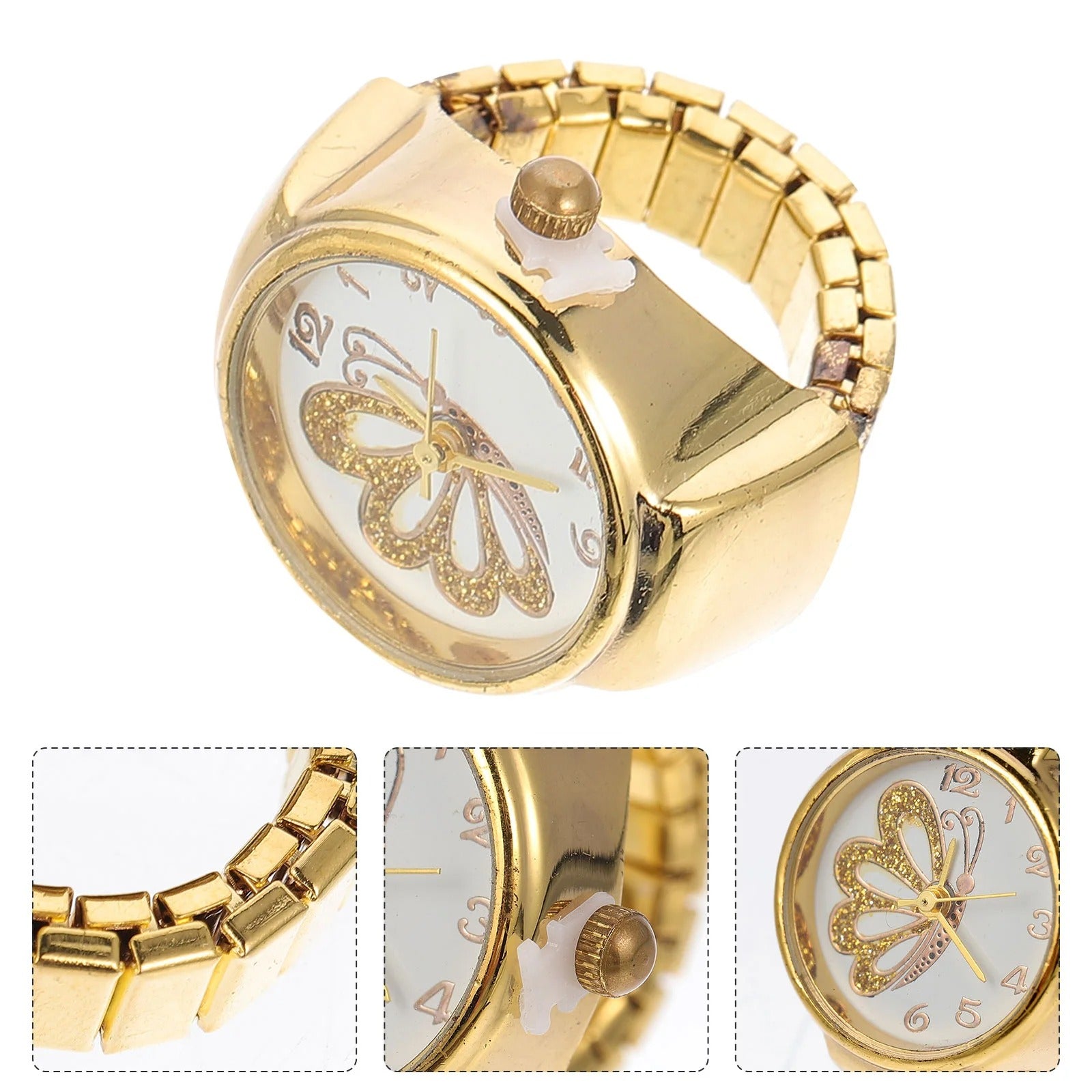 Schmetterling Optik Ring/Fingeruhr "Farfalle Motiva di Orologio no.494" - PITANI