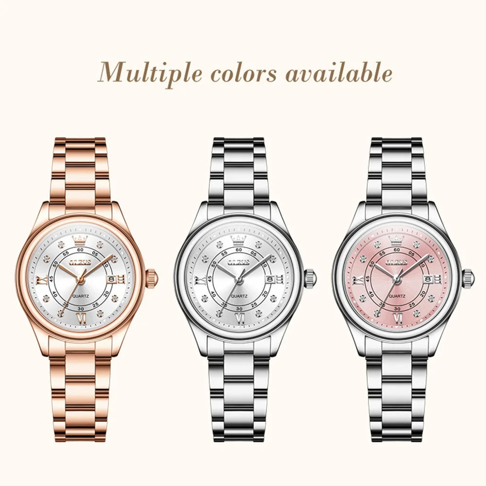 Elegante Damen Quarzarmbanduhr mit Datum & Kalender – Wasserdichte Schmuckuhr Armbanduhr no.3280 - PITANI