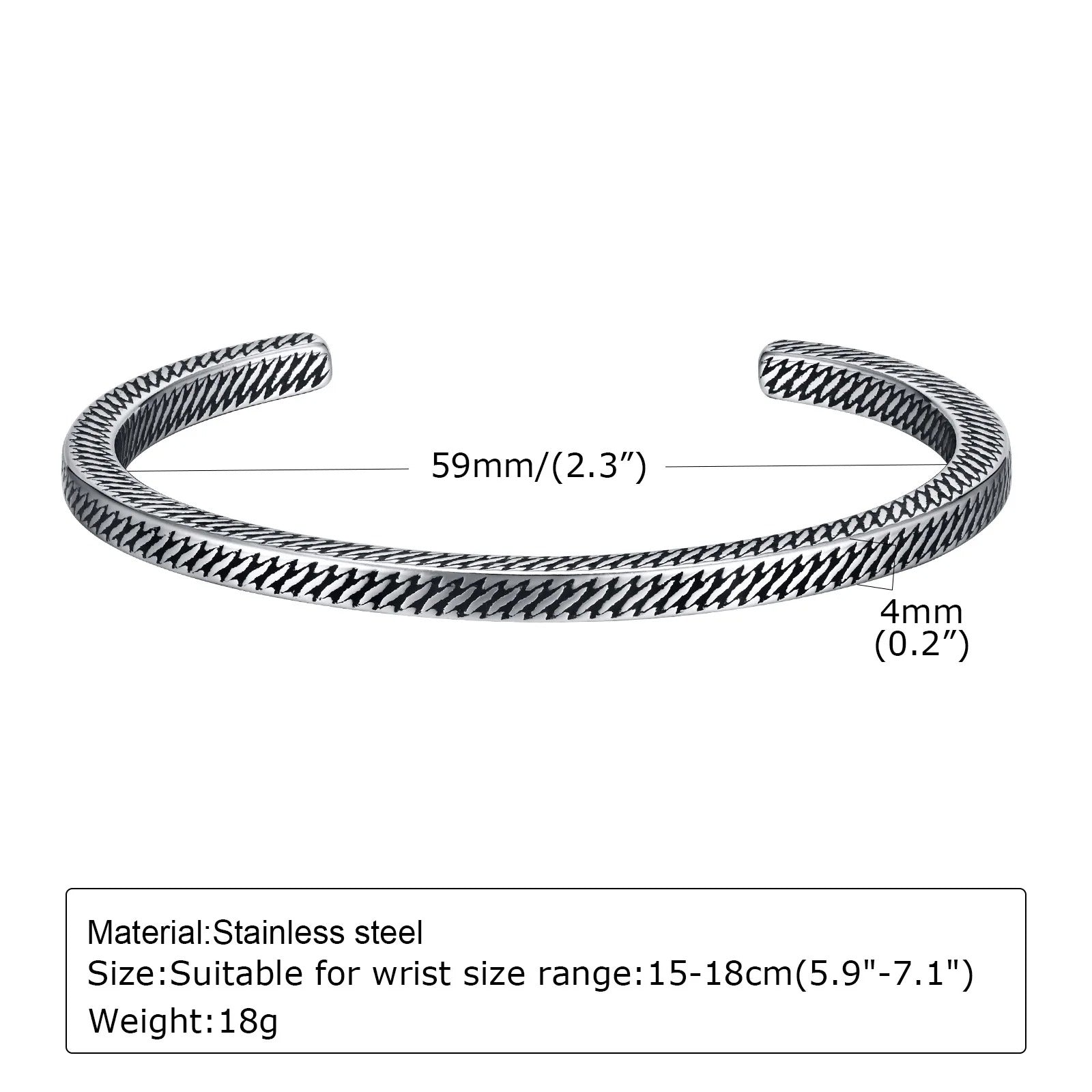 Edelstahl Armreif Armband "no.5204" - PITANI