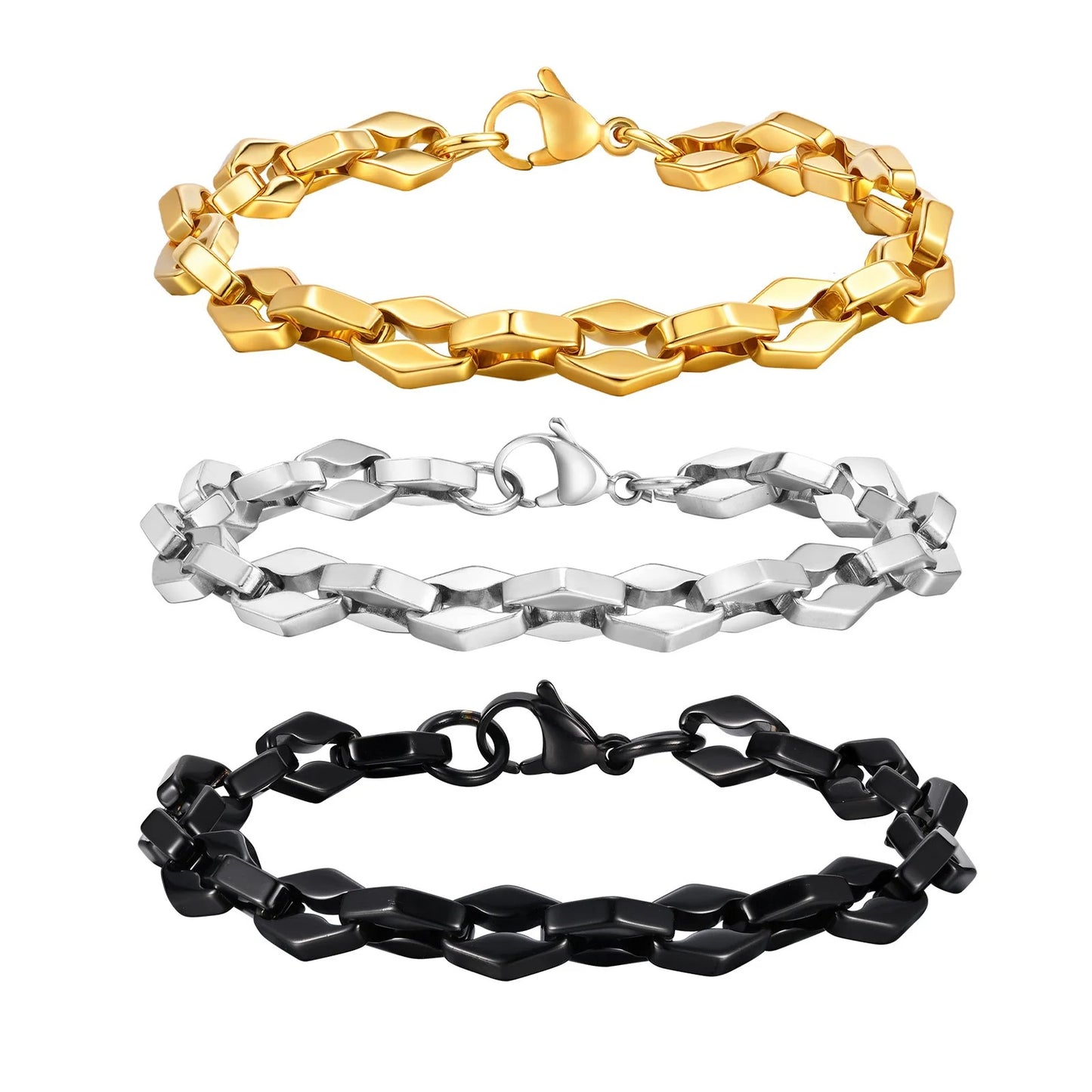 Gliederketten Edelstahl Armband "Chiusura a Moschettone no.5211" - PITANI
