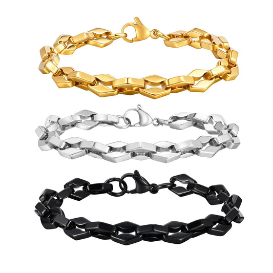 Gliederketten Edelstahl Armband "Chiusura a Moschettone no.5211" - PITANI