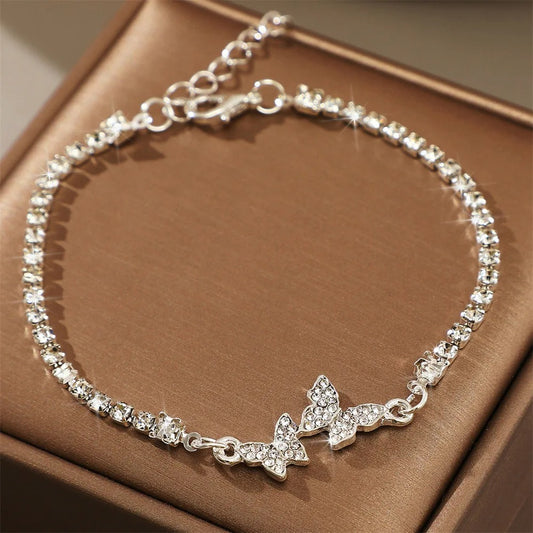Edelstahl Armband mit Schmetterling Motiv "Strass di Cristallo no.5222" - PITANI