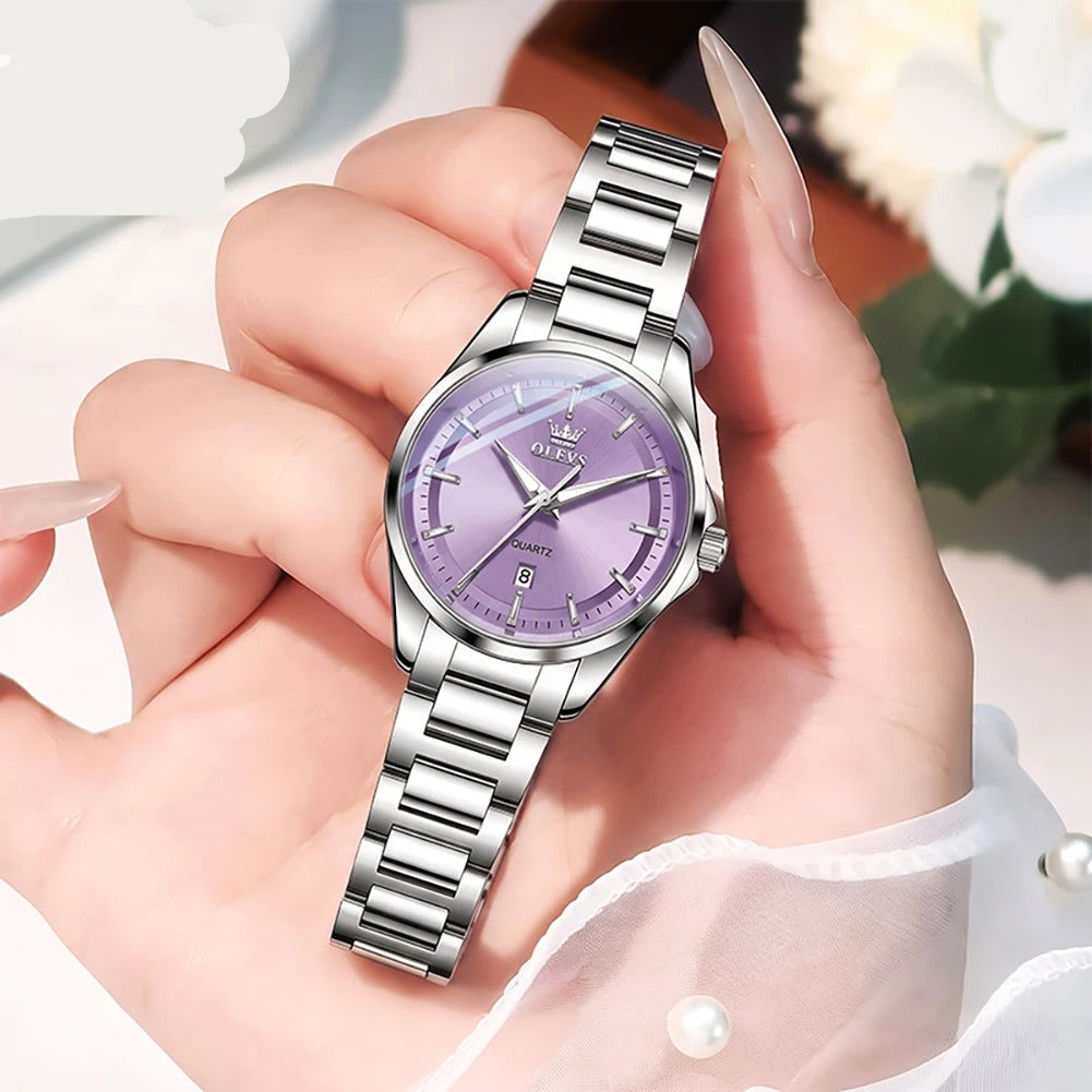 Elegante Damen Quarzarmbanduhr mit Datum & Leuchtzeigern – Wasserdichte Modern Armbanduhr no.3282 - PITANI