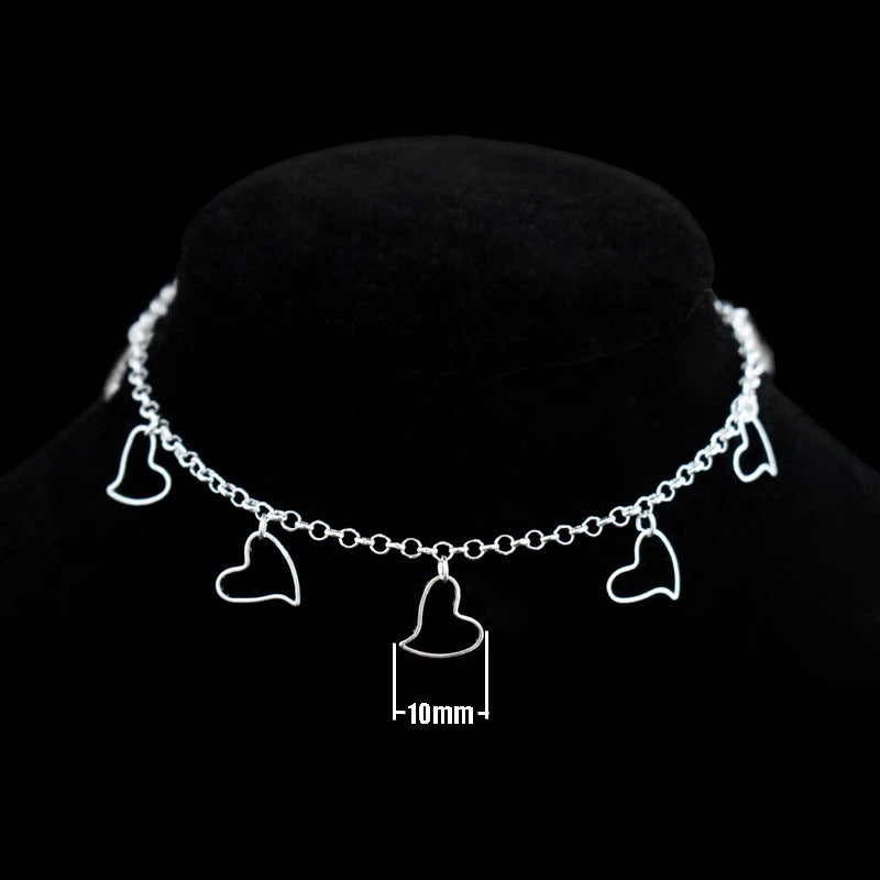 Edelstahl Herz Fußkette "Cuore D'amore D'argento no.269" - PITANI