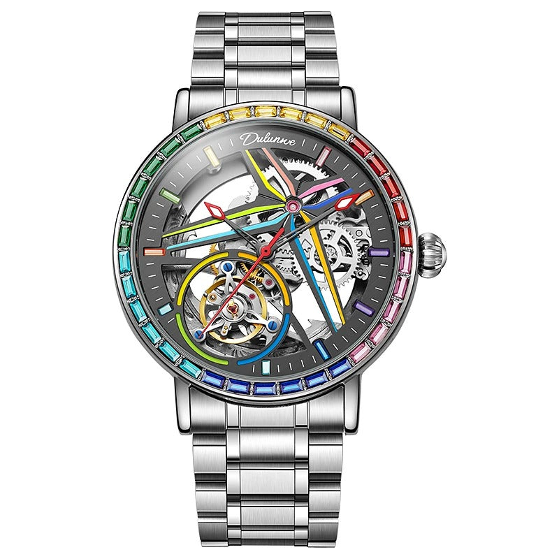 Farbfrohe Edelstahl Automatik Armbanduhr "Color Arcobaleno no.351" - PITANI