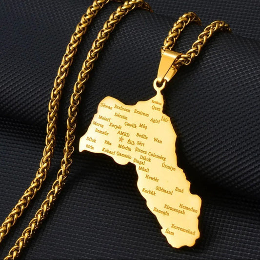 SALE | Kurdistan Edelstahl Länder Halskette "Ciondoli Per Gioielli no.587" - PITANI