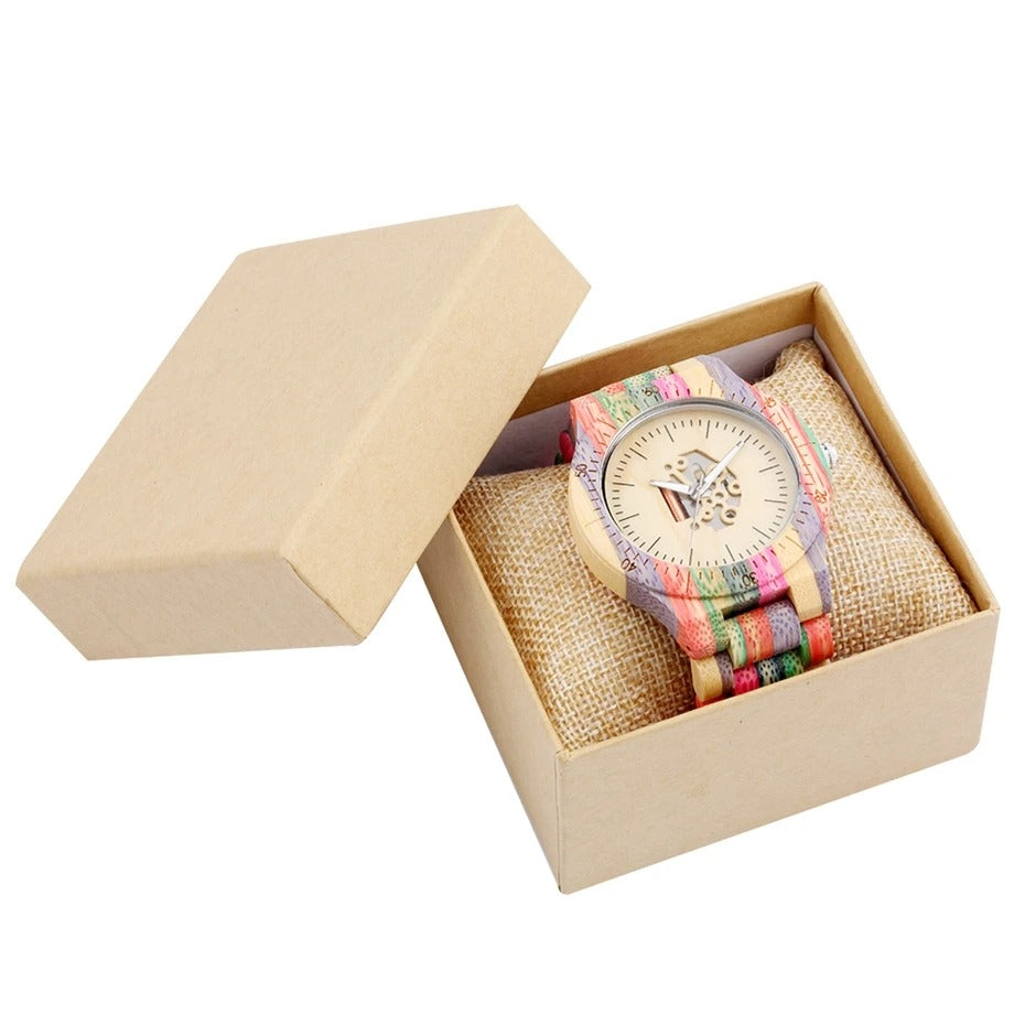 Bunte Holz Armbanduhr "Orologi Con Quadrante In Legno no.789" - PITANI