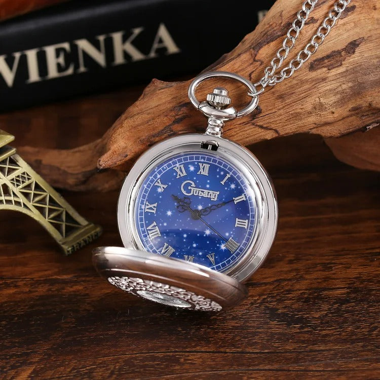 Künstlerische Farbenoptik Taschenuhr „Regalo creativo Blu stellato no.622" - PITANI