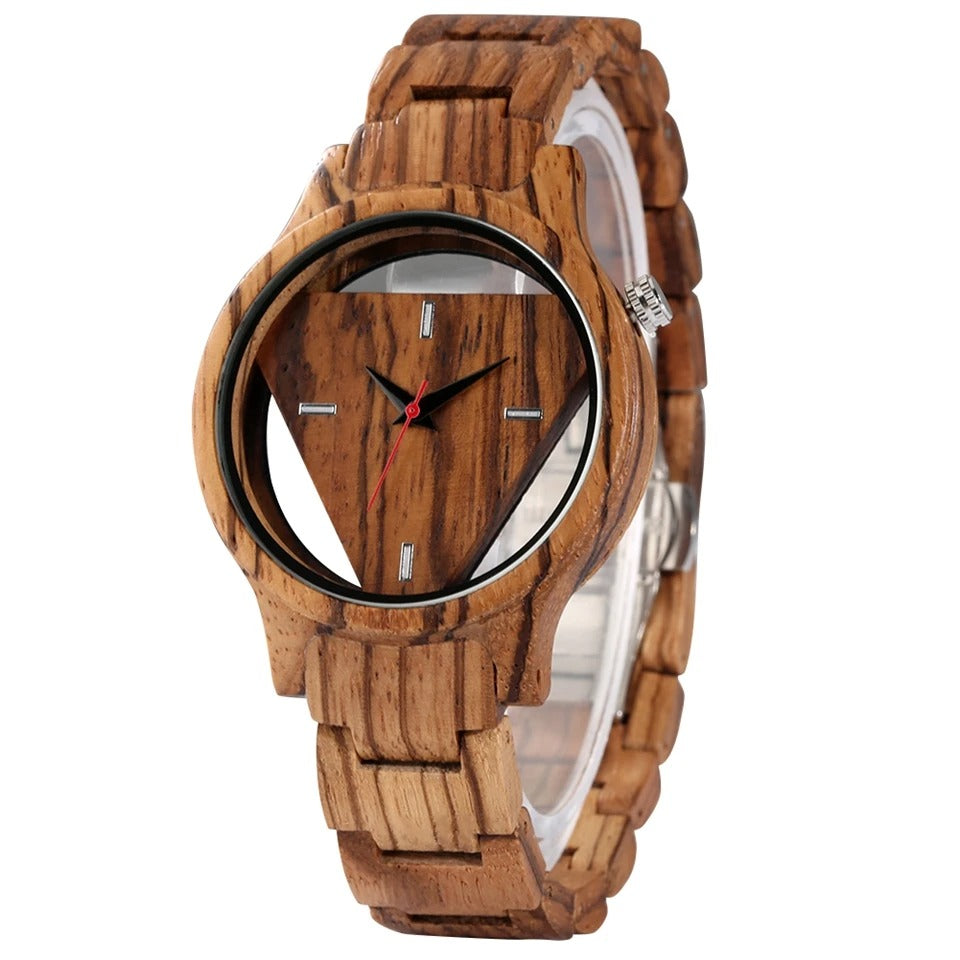 Geometrische Holz Armbanduhr "Superbo Triangolo Invertito no.792" - PITANI