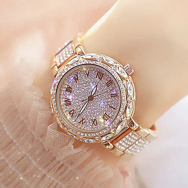 Funkelnde Edelstahl Glitzer Armbanduhr "Orologio belle onde mare no.3119" - PITANI