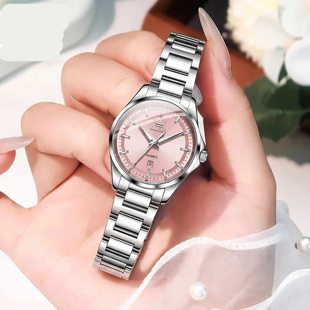 Elegante Damen Quarzarmbanduhr mit Datum & Leuchtzeigern – Wasserdichte Modern Armbanduhr no.3282 - PITANI