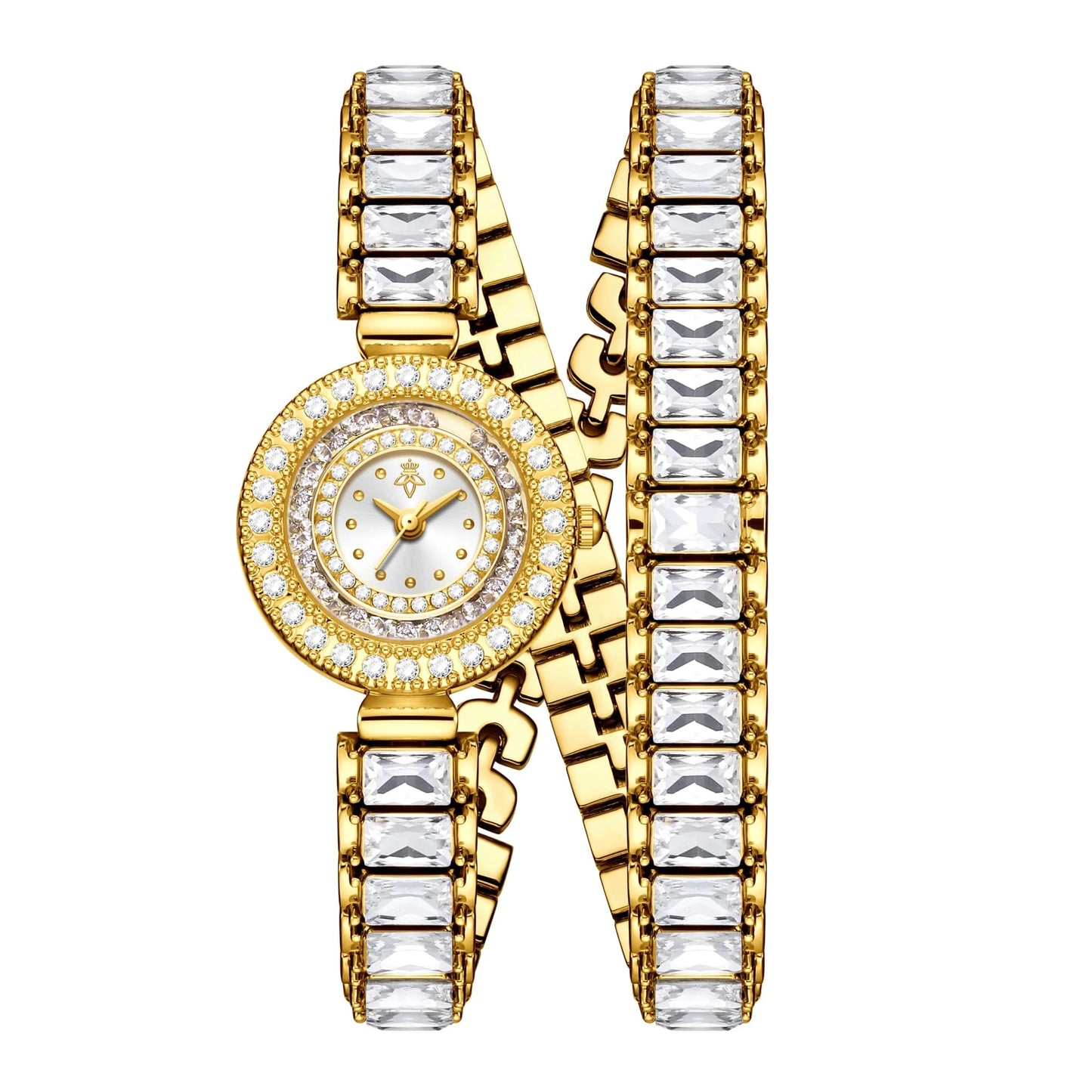 Funkelnde Glitzer Edelstahl Armbanduhr "Quarzo Scintillante Da Donna no.3082" - PITANI