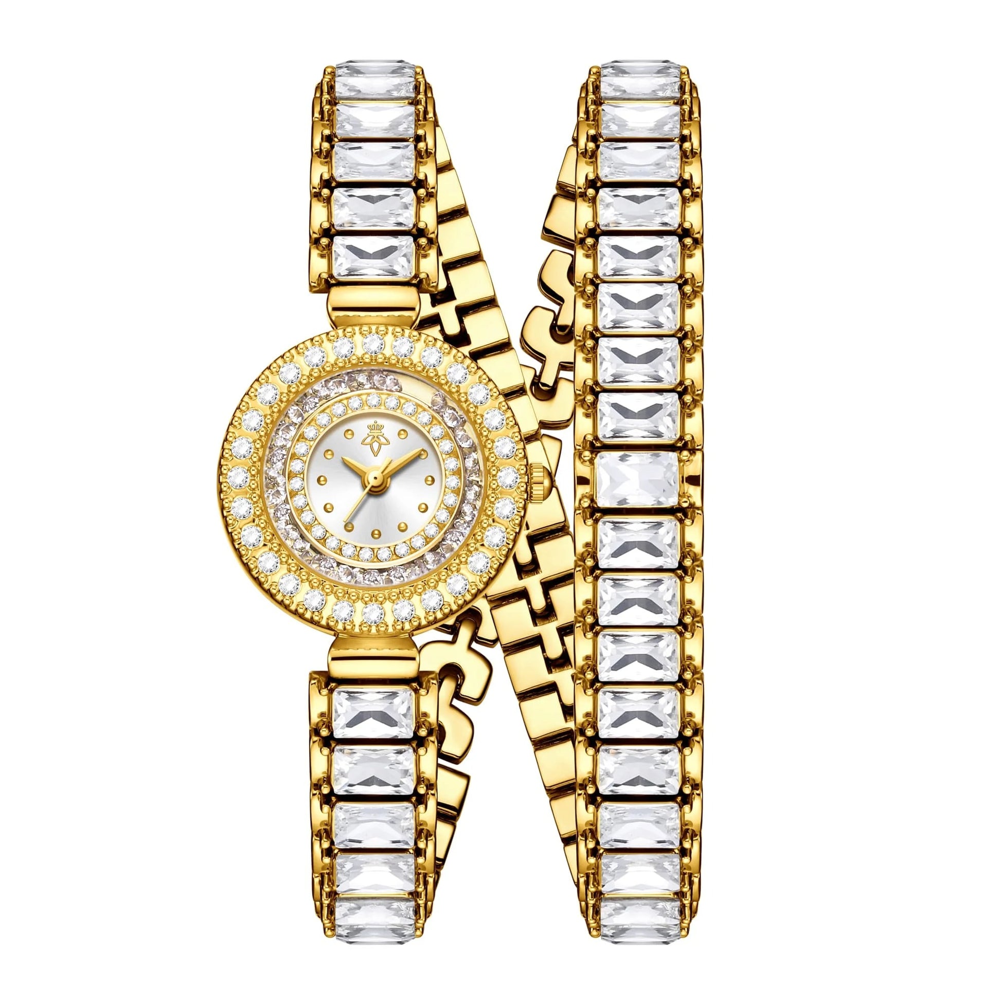 Funkelnde Glitzer Edelstahl Armbanduhr "Quarzo Scintillante Da Donna no.3082" - PITANI