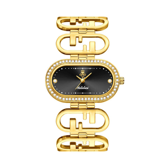 Außergewöhnliche Edelstahl Armbanduhr "Orologi Con Strass Scintillanti no.3136" - PITANI