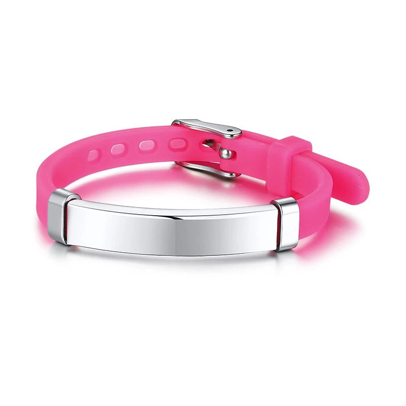 Personalisiertes Kinder Notrufkontakt Armband "Ragazze In Acciaio Ragazzi no.219" - PITANI