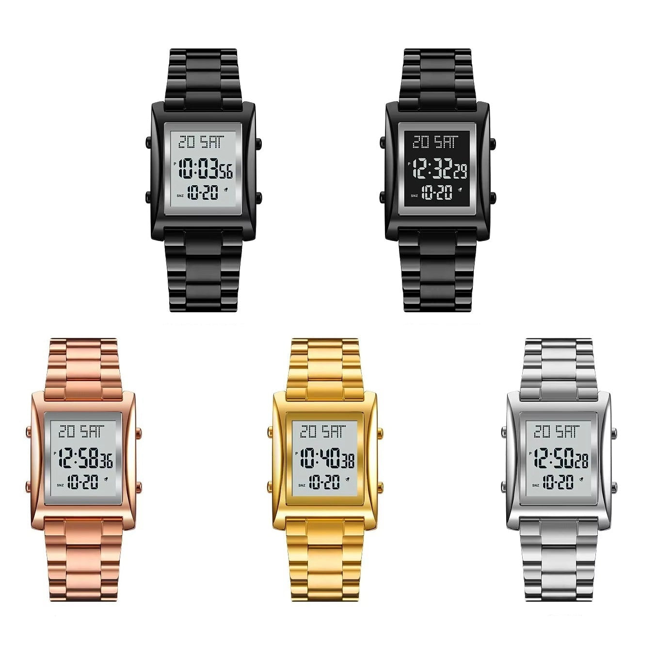 Einfache digitale Edelstahl Armbanduhr "Elettronica impermeabile no.5253“ - PITANI