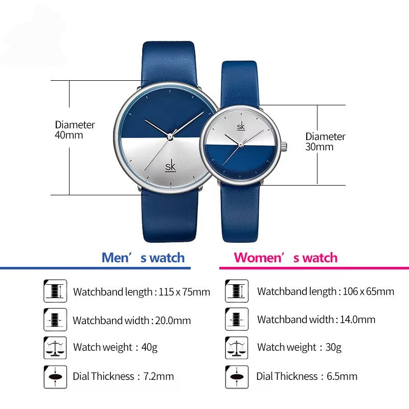 Mehrfarbig moderne Partner Armbanduhr "Orologi da findanzati no.5155" - PITANI