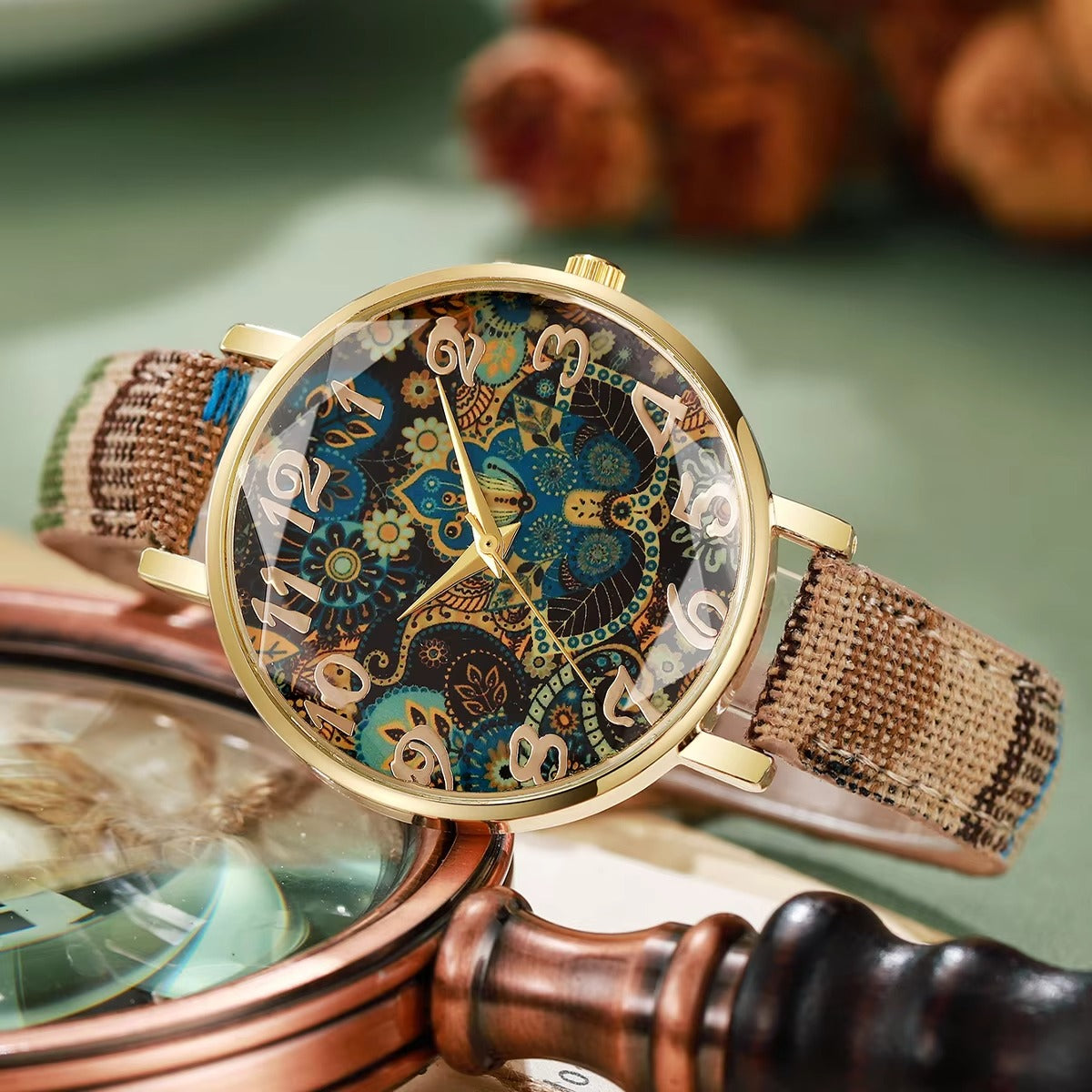 Bunte Farbenfrohe Armbanduhr mit vielen Motiven "Arabo d'epoca no.3210" - PITANI