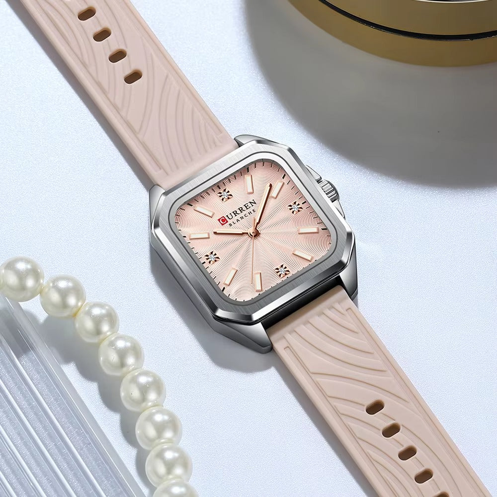 Quadratische Silkonband Armbanduhr"Silicone casual no.3203" - PITANI