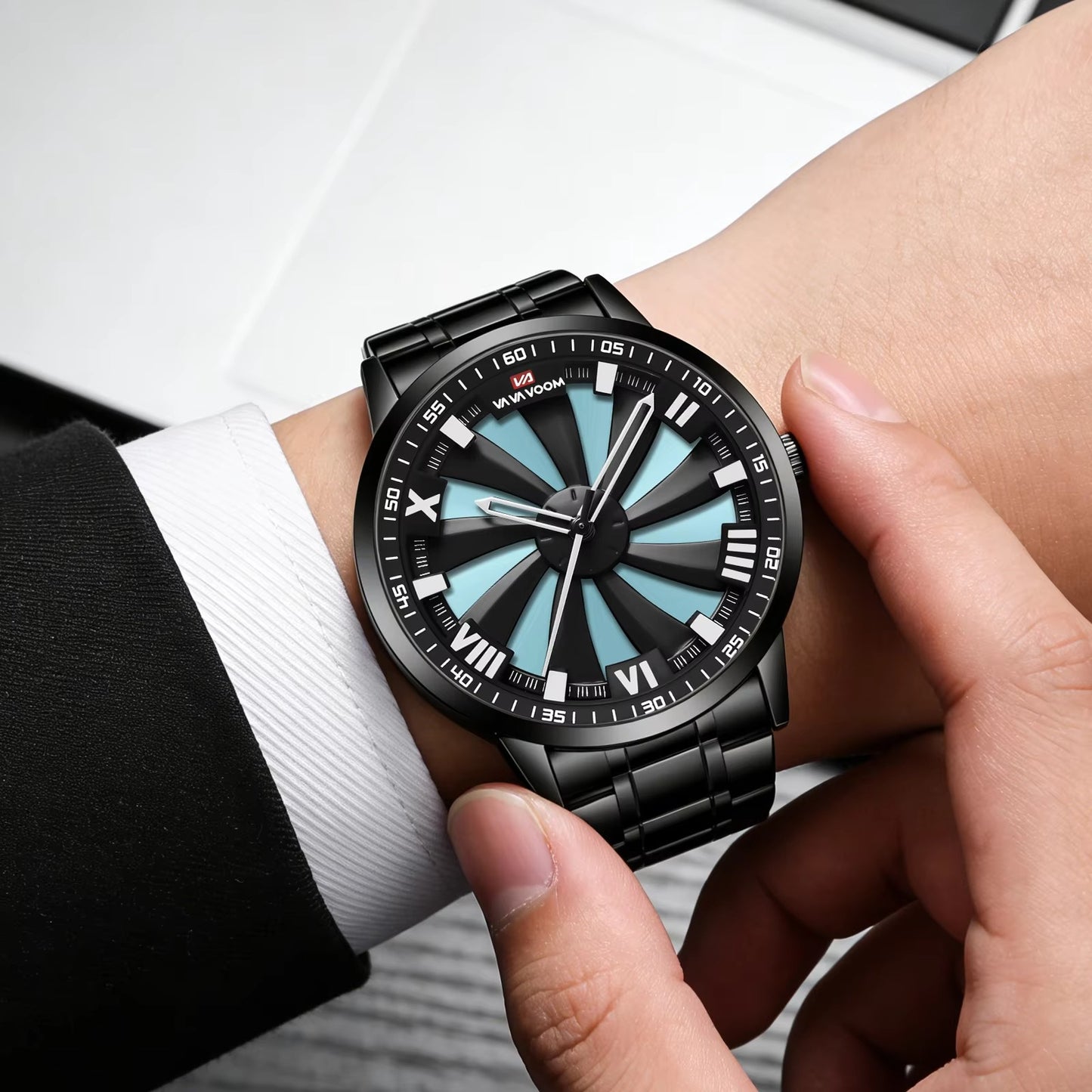 Rotierende Edelstahl Armbanduhr "Ruota rotante no.5256“ - PITANI