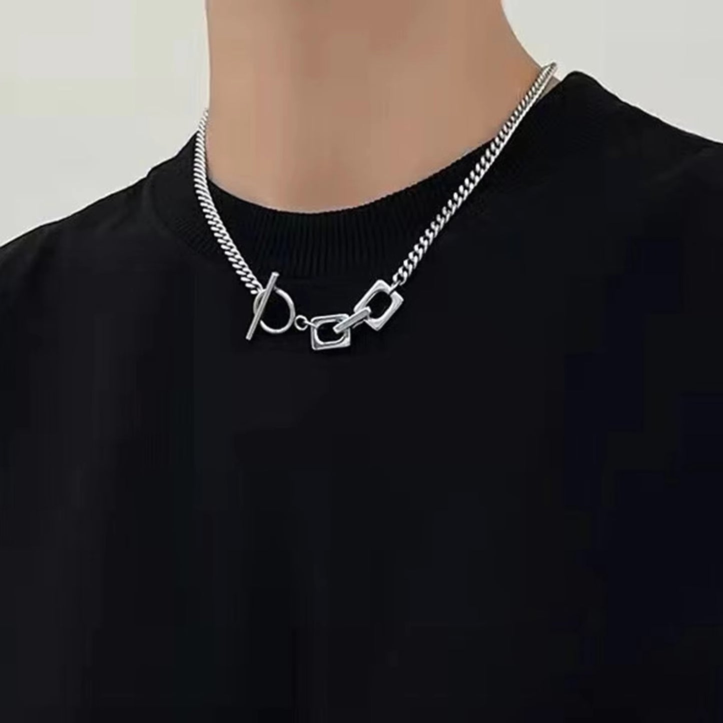 Edelstahl Halskette "Quadrato in acciaio inossidabile audace no.4250" - PITANI