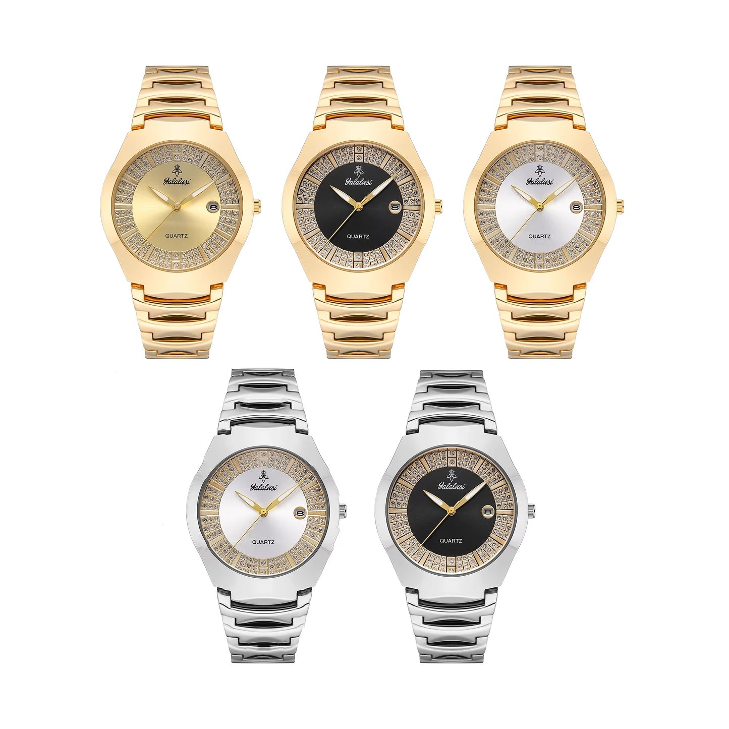 Edelstahl Armbanduhr mit Glitzer Zifferblatt "Stile aziendale no.3207" - PITANI