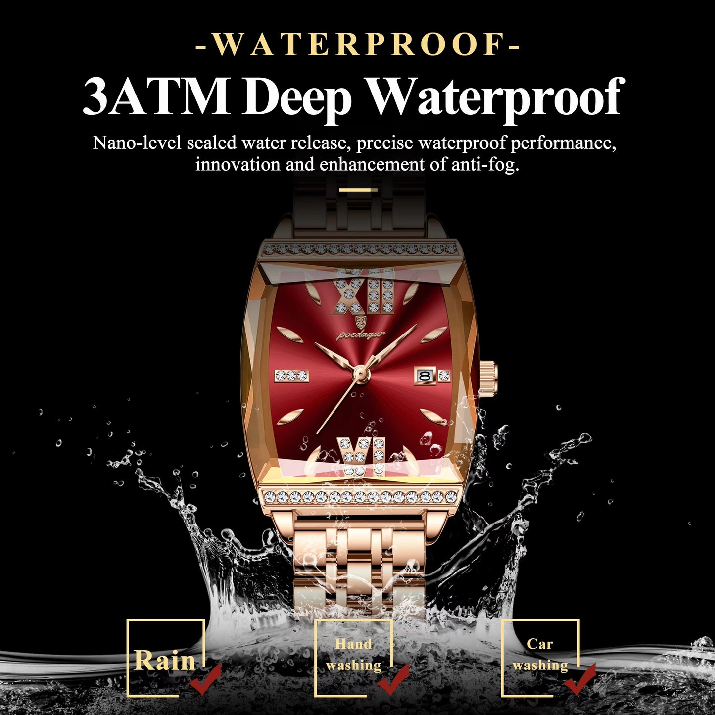 Elegante Edelstahl Armbanduhr "Signore eleganti no.3232“ - PITANI