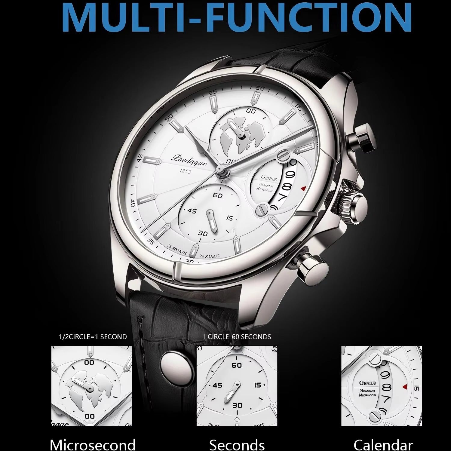 Edelstahl Armbanduhr "Cronografo da polso no.4141" - PITANI