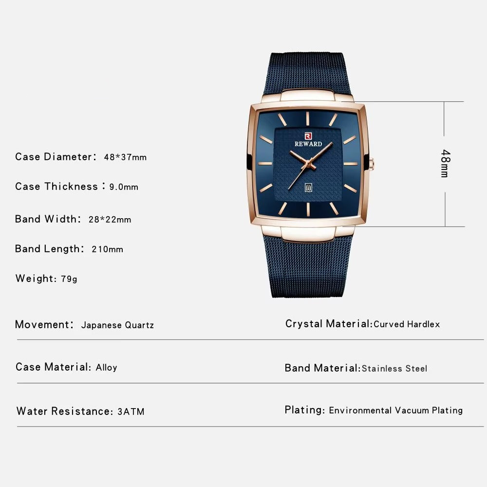 Elegante Mesh Armbanduhr "Acciaio impermeabile no.5254“ - PITANI