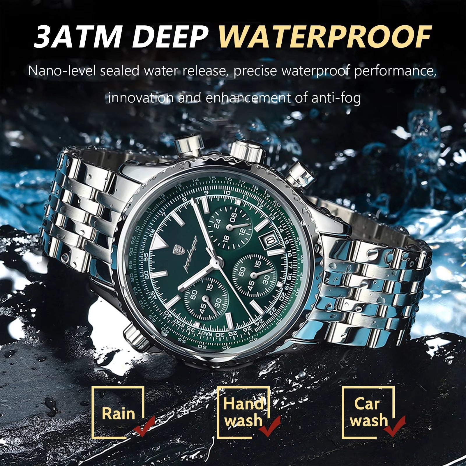 Edelstahl Armbanduhr "Orologio militare da uomo impermeabile no.4182" - PITANI