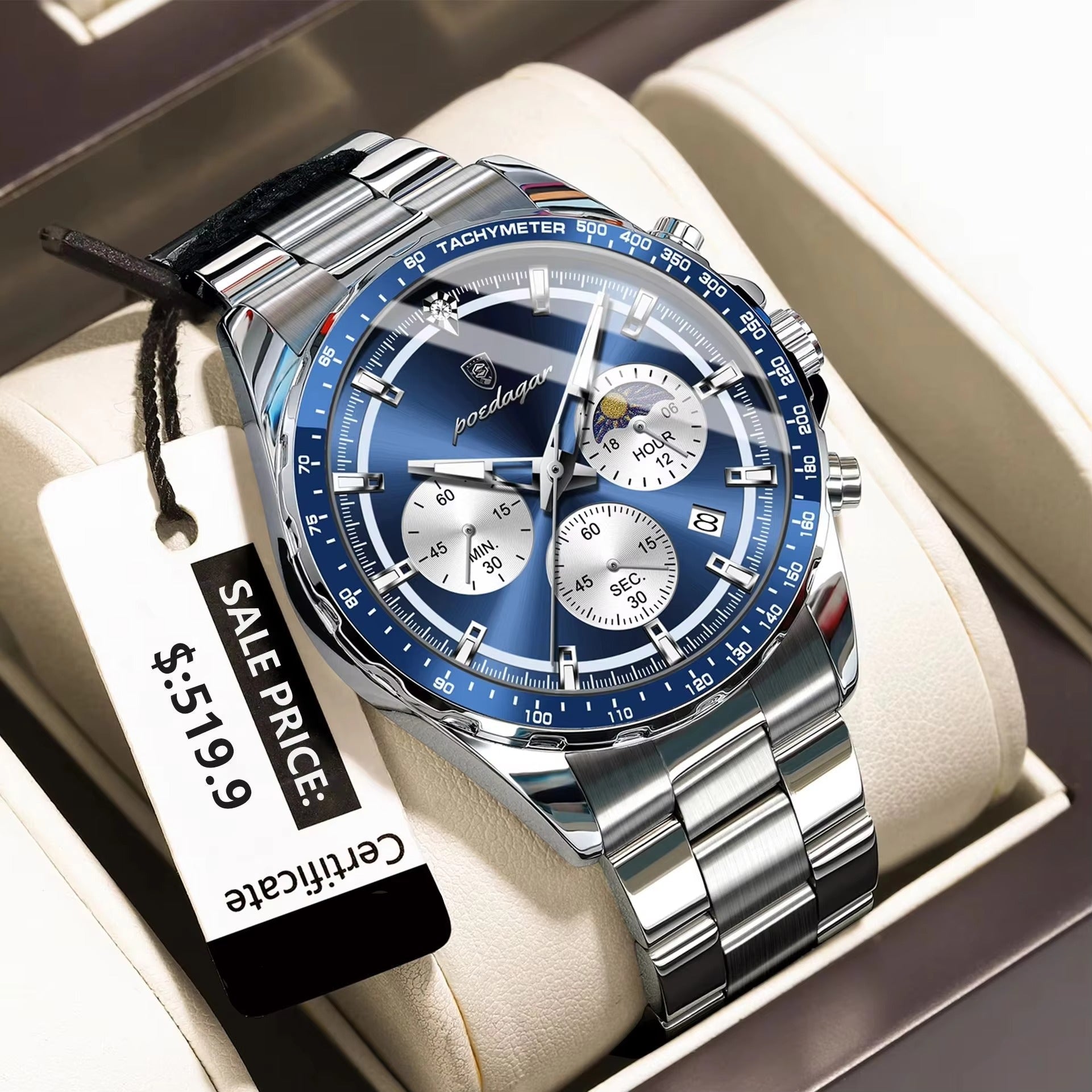 Edelstahl Armbanduhr "Sport di lusso no.4166" - PITANI