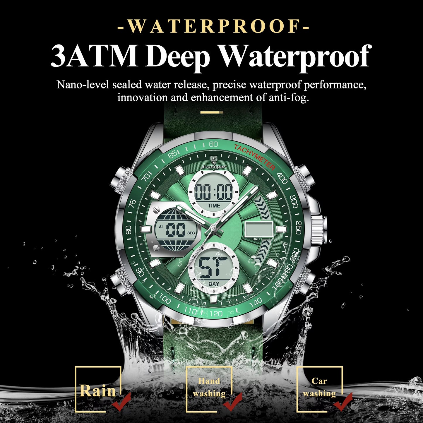 LED Dreifachanzeige Armbanduhr "Display digitale no.5243“ - PITANI