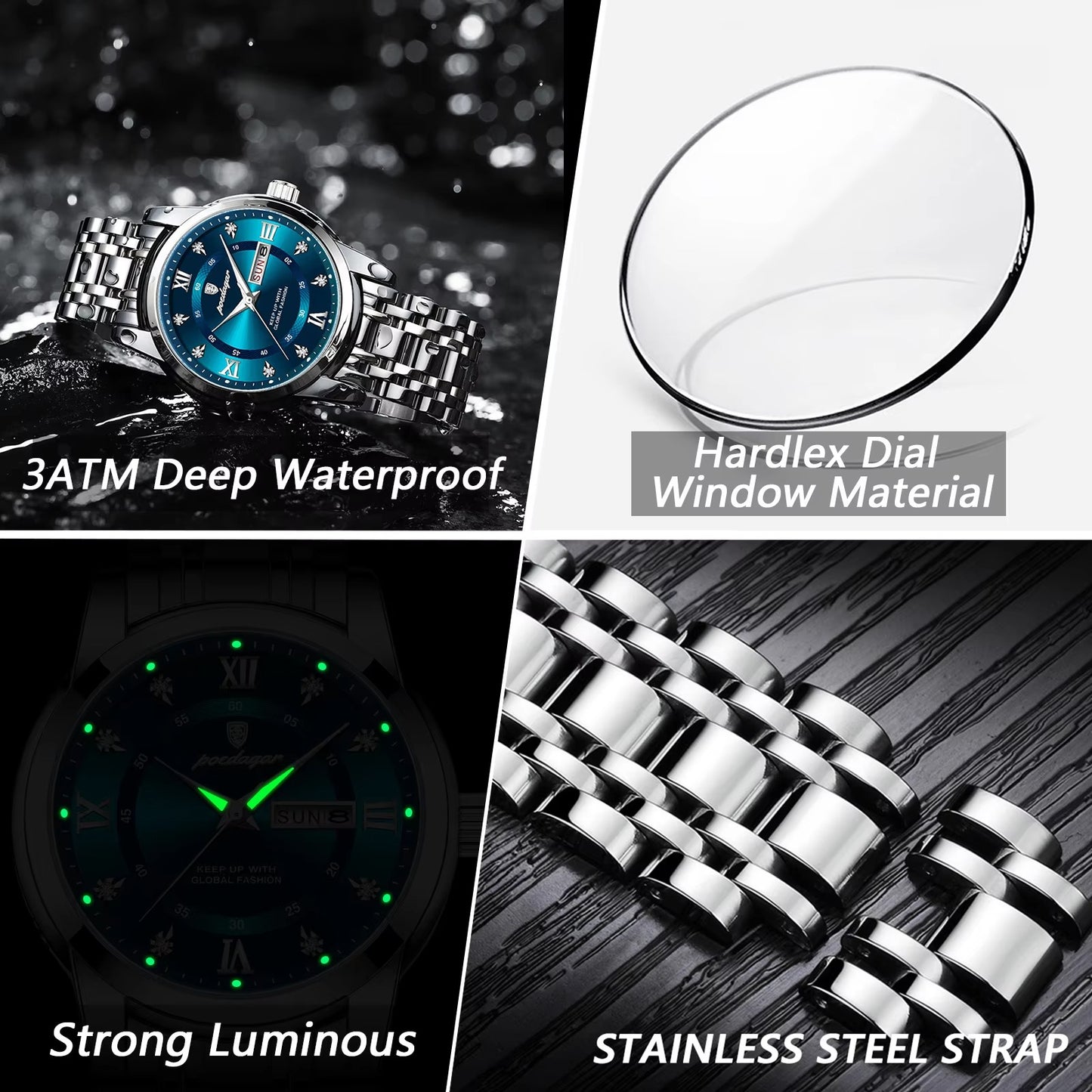 Elegante Edelstahl Armbanduhr "Orologio da polso sportivo no.5225“ - PITANI