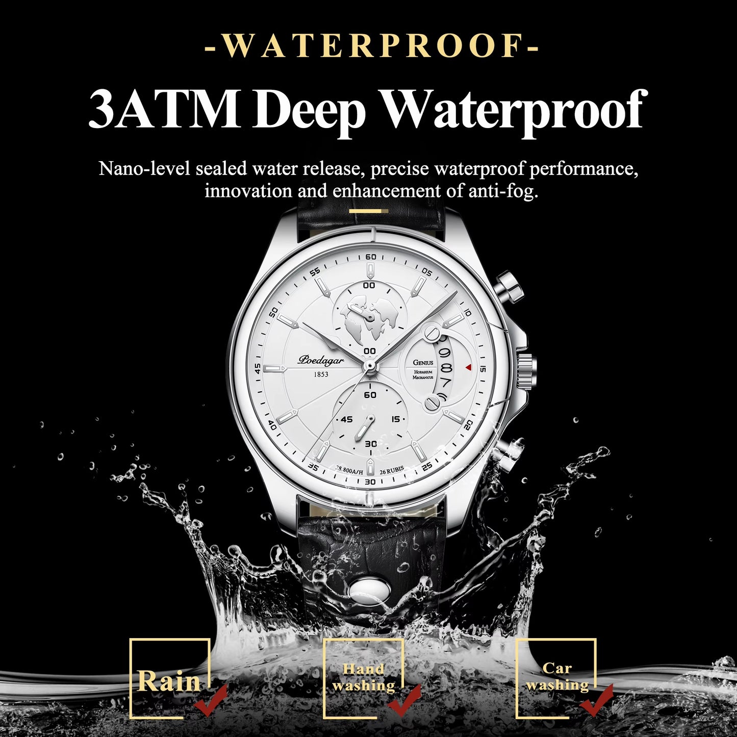 Edelstahl Armbanduhr "Cronografo da polso no.4141" - PITANI