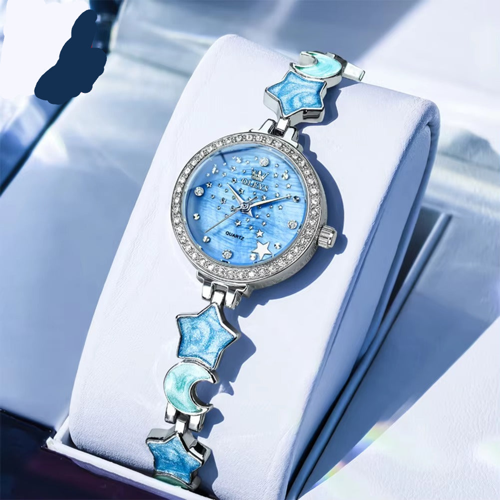 Edelstahl Sternen Armbanduhr "Quadrante con diamanti no.3241“ - PITANI