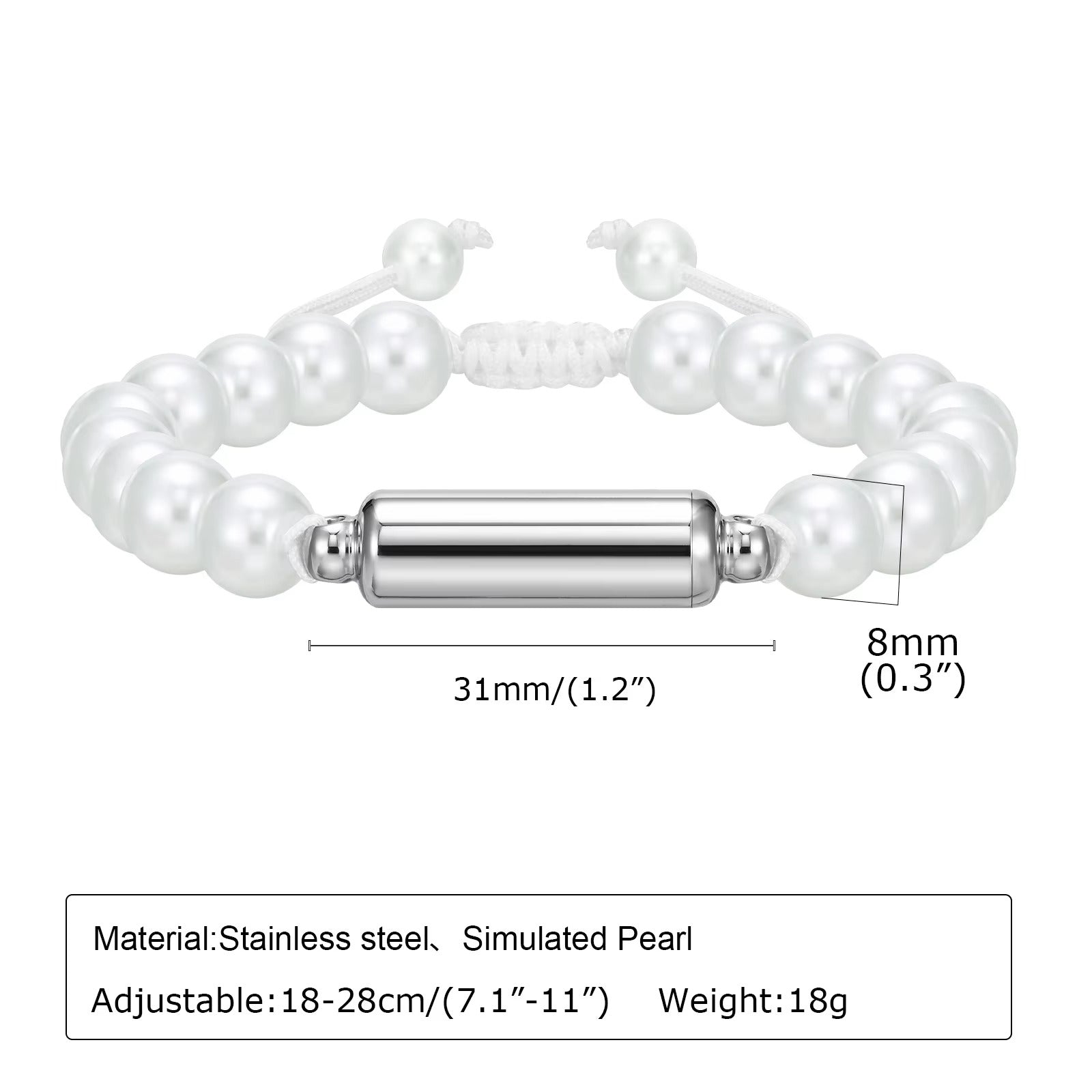 Edelstahl Perlen Armband in verschiedenen Farben "Perline in occhio di tigre no.5321" - PITANI