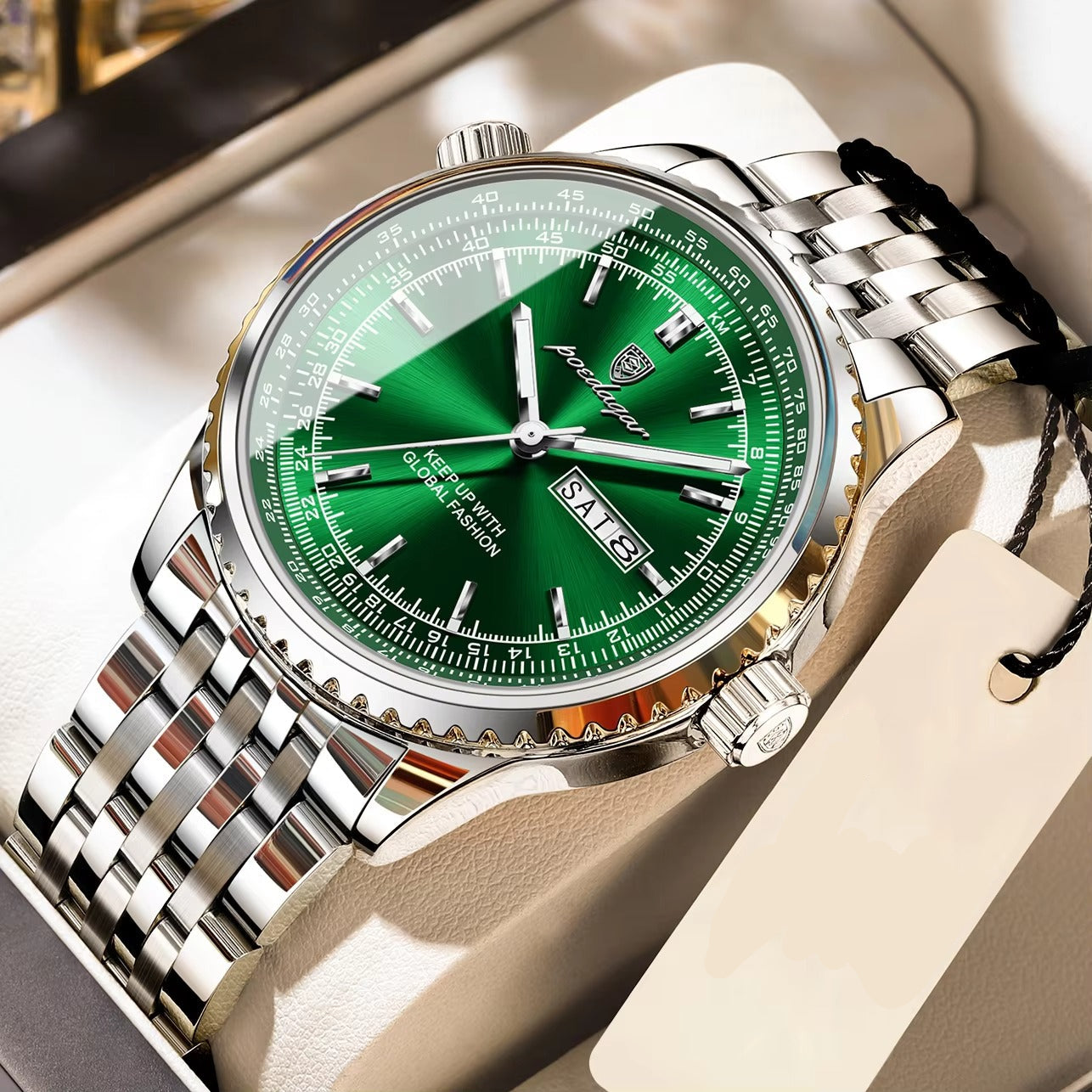 Runde Edelstahl Armbanduhr "Lusso militare no.5272“ - PITANI