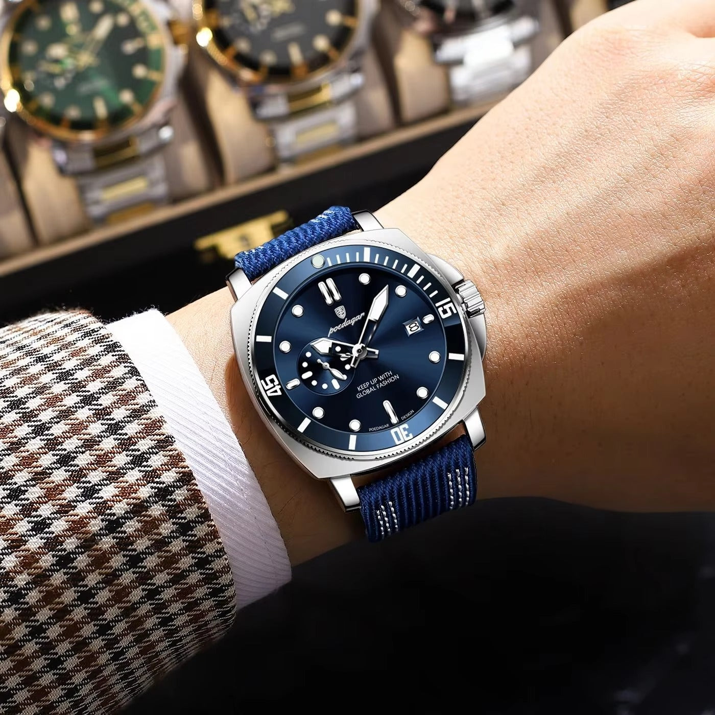 Elegante Nylon Leder Armbanduhr "Pelle di nylon no.5244“ - PITANI