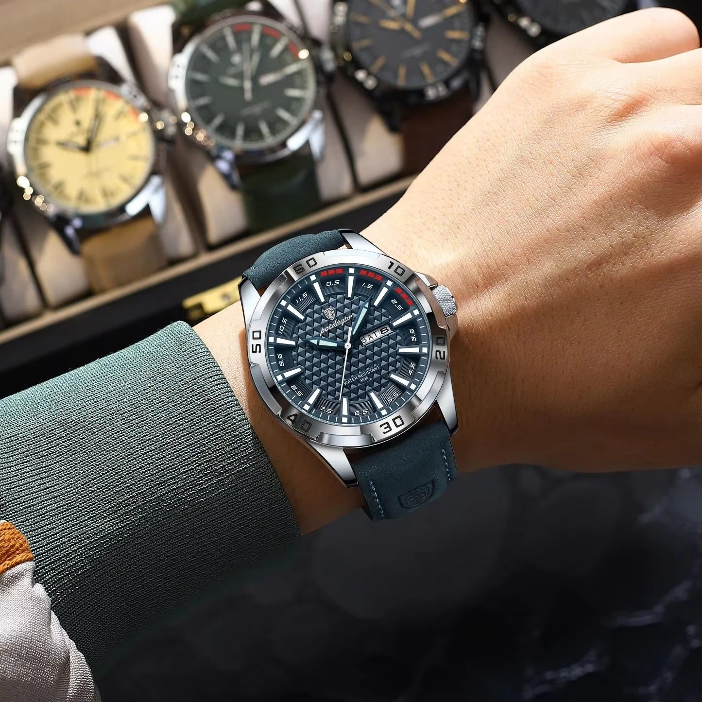 Leder Armbanduhr mit elegantem Ziffernblatt "Orologio Da Polso Da Uomo no.4161" - PITANI