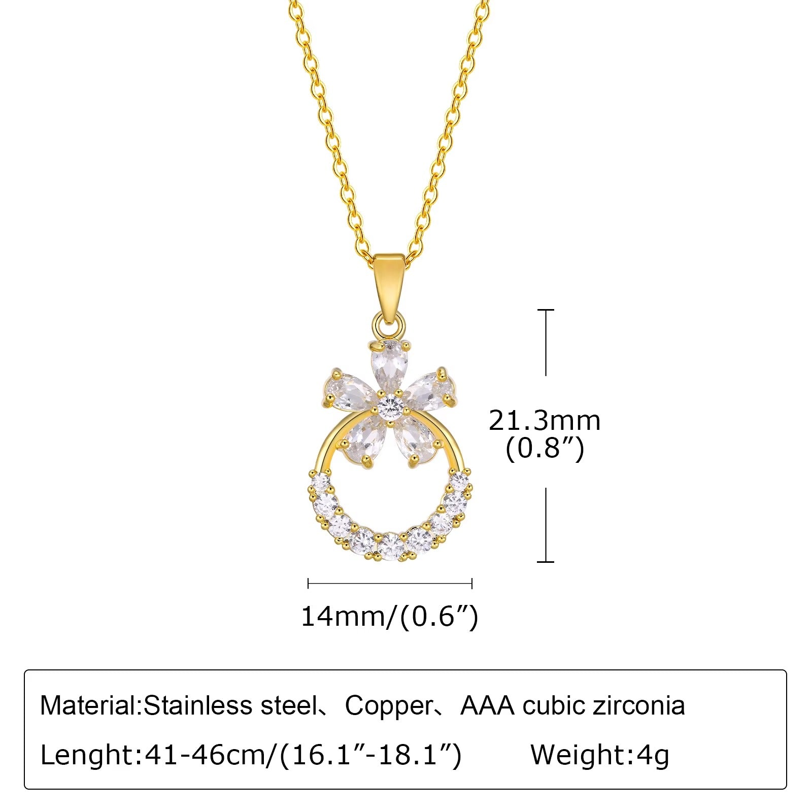 Edelstahl Glitzer Halskette "Piccole collane carine no.4249" - PITANI